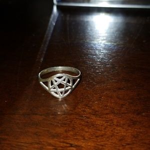 Silver satanic star/ pentagram